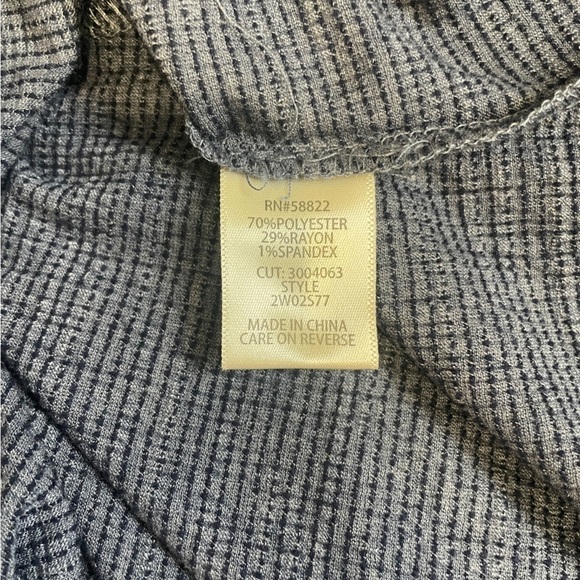 Max Studio Denim-Like Round Neck Short Ruffle Sleeve Top - Picture 8 of 8